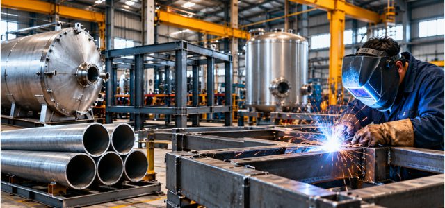 Industrial fabrication and engineering job work featuring steel structures, tanks and welding at Snehal Engineers in Pune